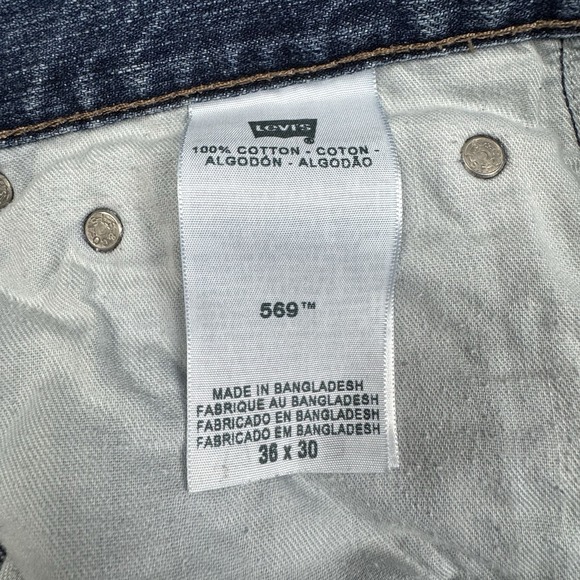Levis 569 Loose Straight Fit‎ Jeans Mens 36x30 (38x30) Cotton Denim Nice Fade - Picture 3 of 10